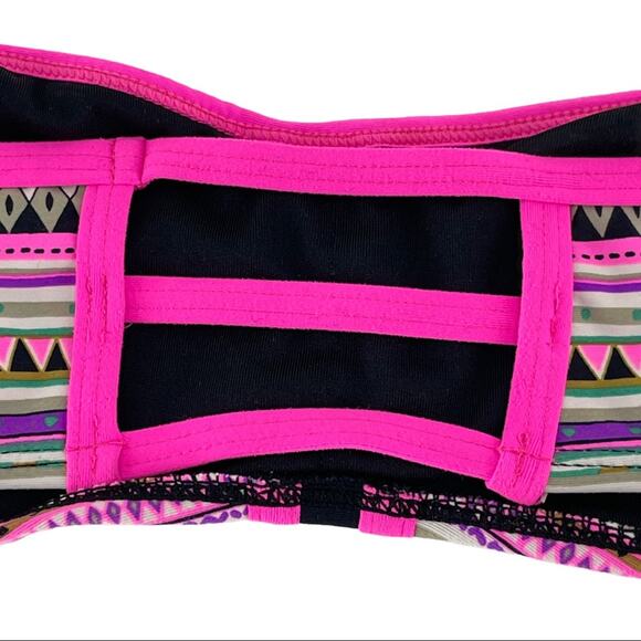 Forever 21 Women's Strapless Aztec Cut Out Bandeau Bikini Top Size Small S - Picture 5 of 7